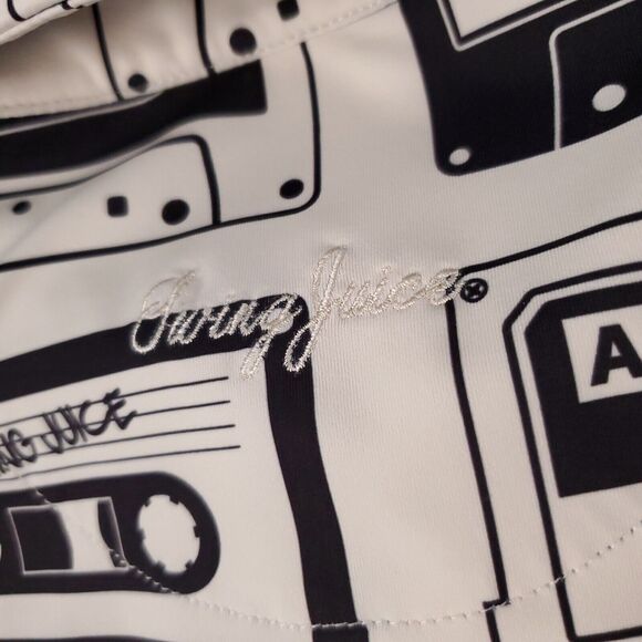 Swing Juice Collection Cassette Tape Hip Hope Golf Polo Shirt White Black Large - Picture 7 of 8